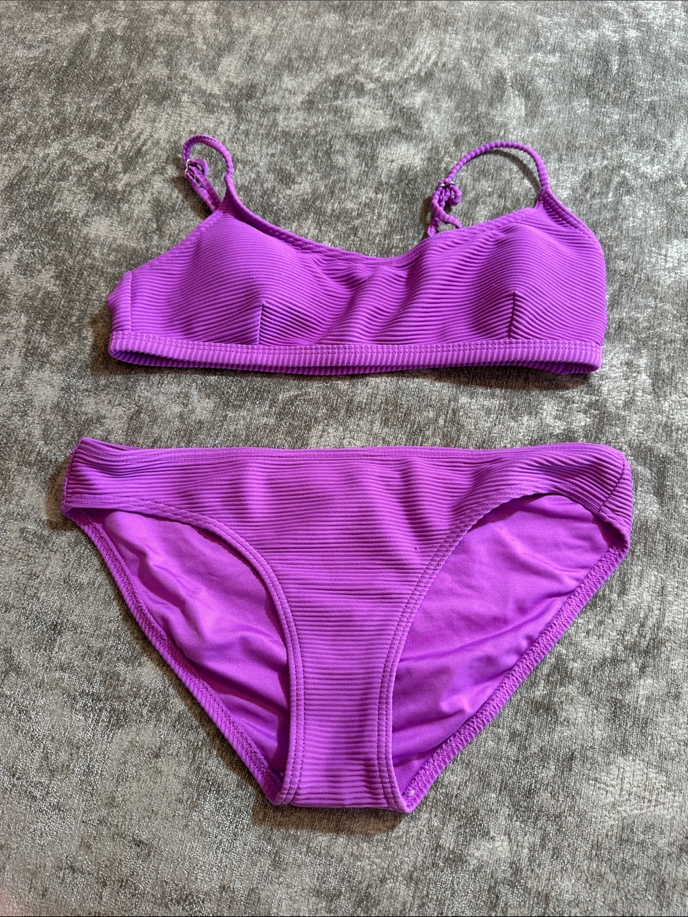 Billabong Purple Ribbed Two-Piece Bikini size medium {1082}